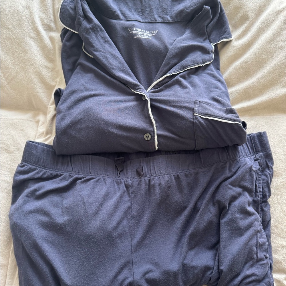 Victoria’s Secret Purple Pajama Set | Long Sleeve + Pants | Size Large